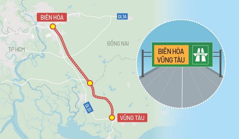 Cao tốc Biên Hòa-Vũng Tàu là dự án lớn