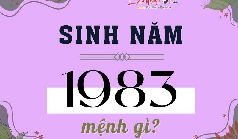 Người sinh năm 1983 thuộc mệnh Thủy