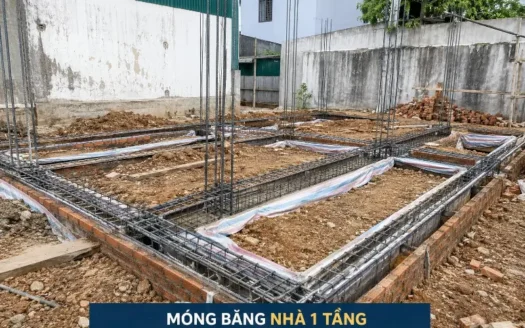Nhà 1 tầng nên làm móng gì? Tham khảo móng băng
